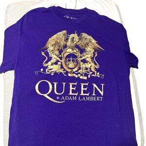 QUEEN with Adam Lambert CROWN JEWELS Las Vegas MGM Concert Tee shirt Purple Size